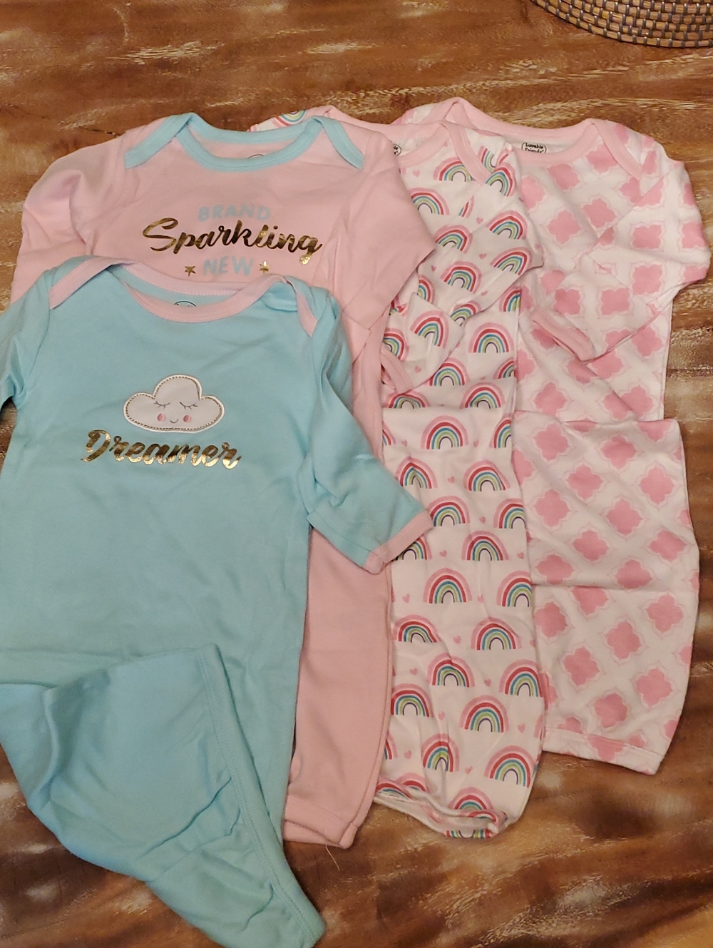 Infant Sleeping Gowns 4-pack 0-6months